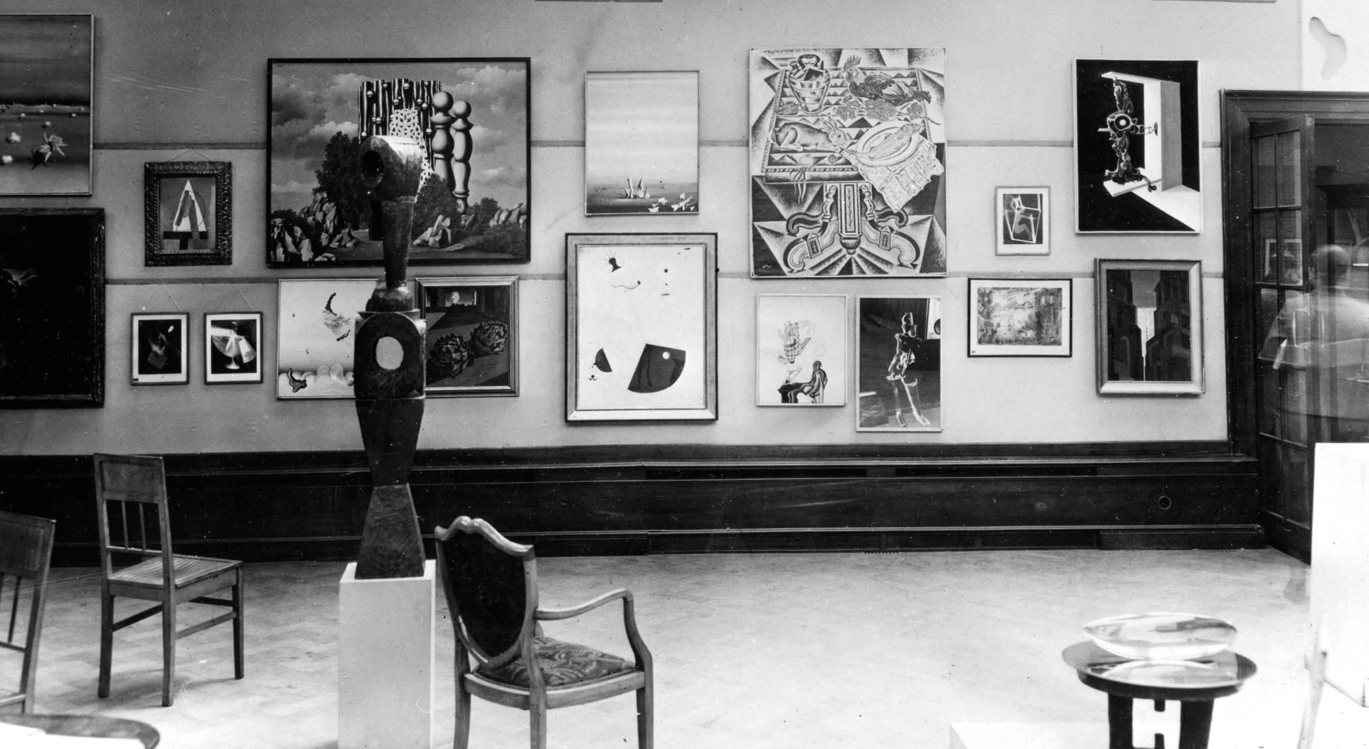 Installation photograph of International Surrealist Exhibition, London, 1936