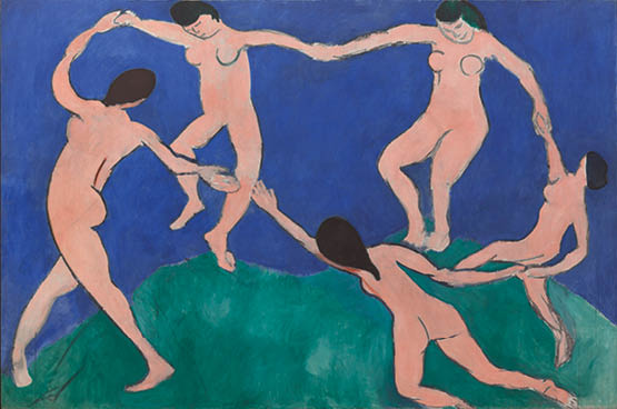 Matisse, Henri (1869-1954): La danse (Dance, first version, Paris, March 1909).. New York, Museum of Modern Art (MoMA)*** Permission for usage must be provided in writing from Scala.