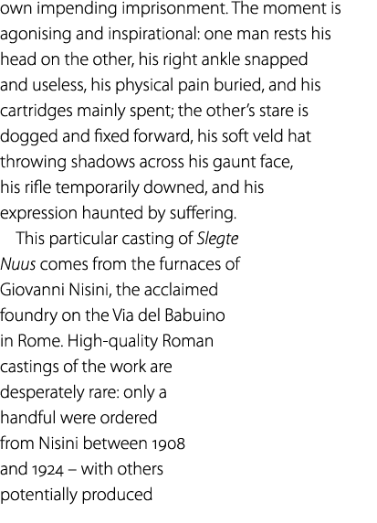 own impending imprisonment. The moment is agonising and inspirational: one man rests his head on the other, his right...