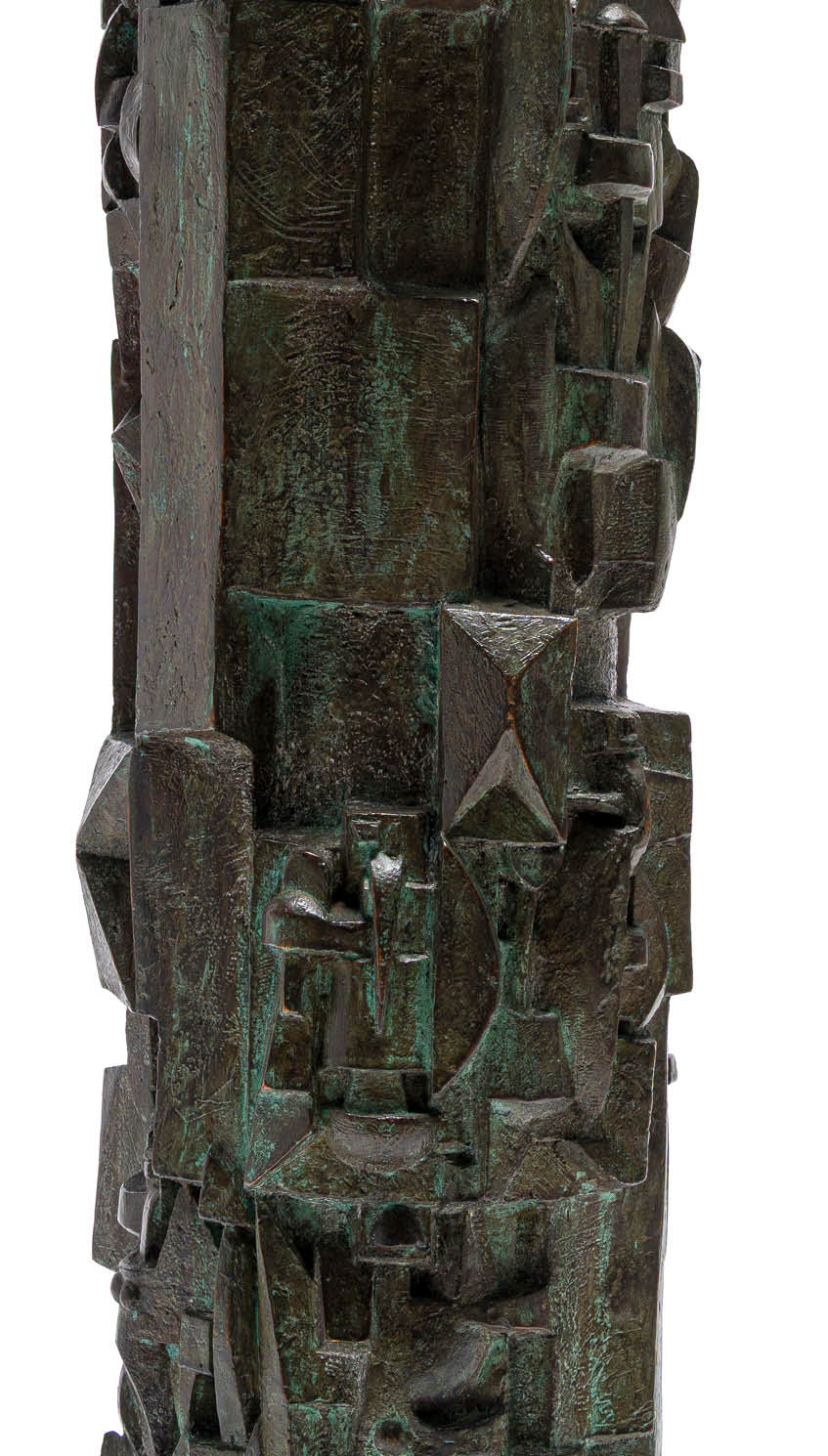 A large, dark brown vase with a star design on it. Description generated by AI