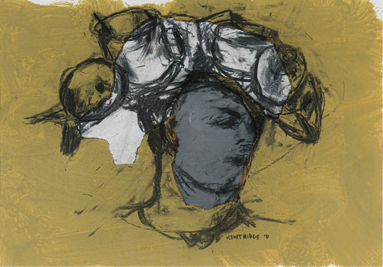 A black and white drawing of a person wearing a hat. Description generated by AI