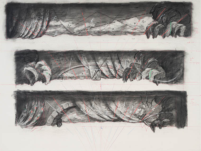 A drawing of a dragon with a red line going through it. Description generated by AI