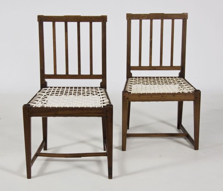 A pair of Cape stinkwood side chairs, mid 19th century
