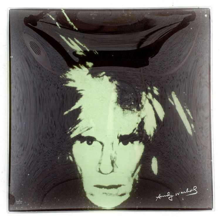 A Rosenthal Studio Line Andy Warhol green glass plate | Strauss & Co