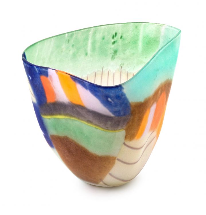 A glass vase by Pauline Solven, 1992 | Strauss & Co