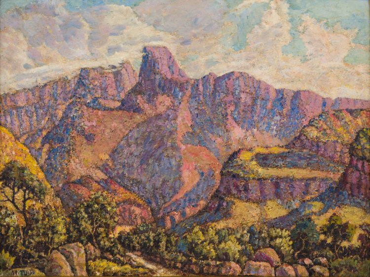 Abundant Countryside 拡張アート 4枚セット Mountain Landscape (Mont-aux-Sources) by Moses Tladi | Strauss & Co