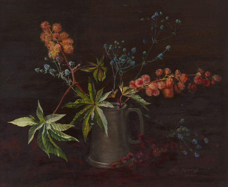 Vernon Spencelayh; Flower Piece