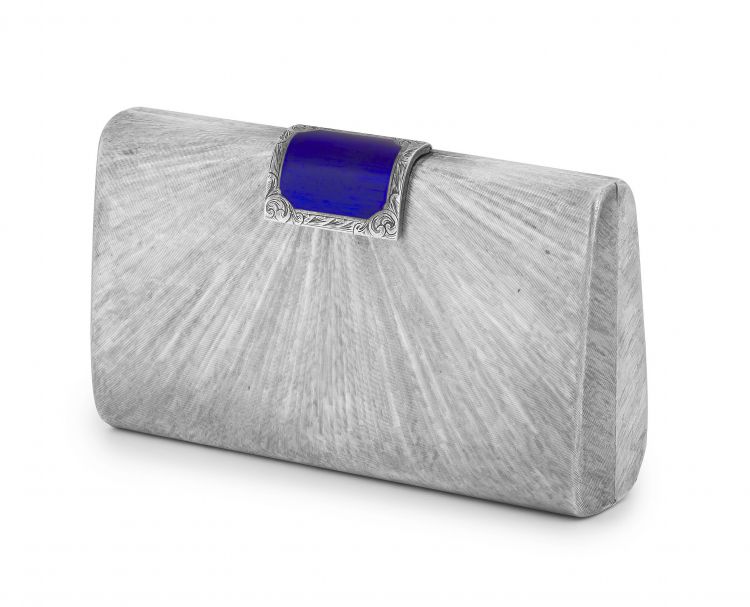 Cartier silver and enamel evening bag, .925 sterling