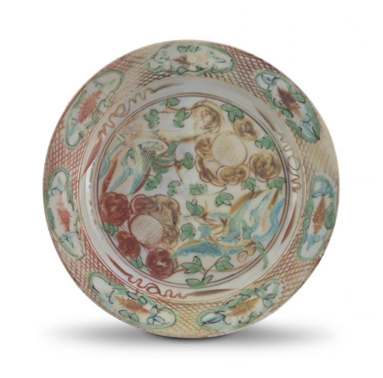 A Chinese polychrome ‘Swatow’ Zhangzhou dish, 17th century