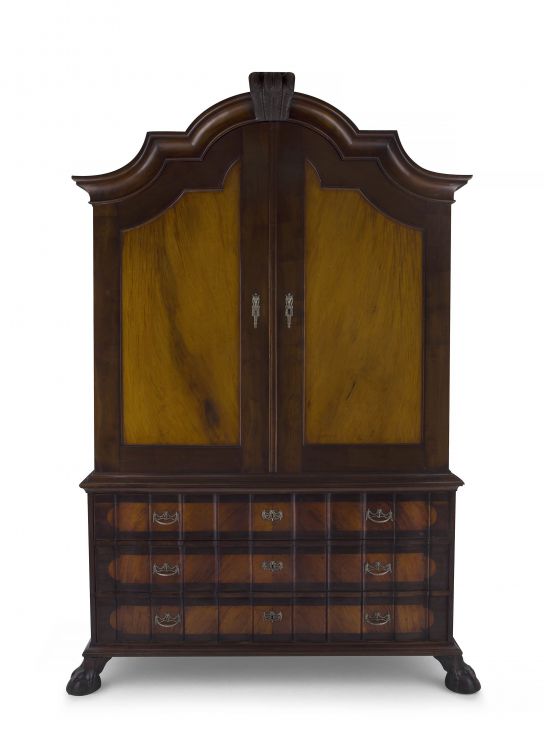A Cape stinkwood satinwood and beefwood armoire, late 18th/early 19th century