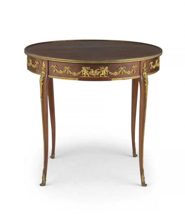 A French kingwood and gilt-metal-mounted occasional table, late 19th/early 20th century