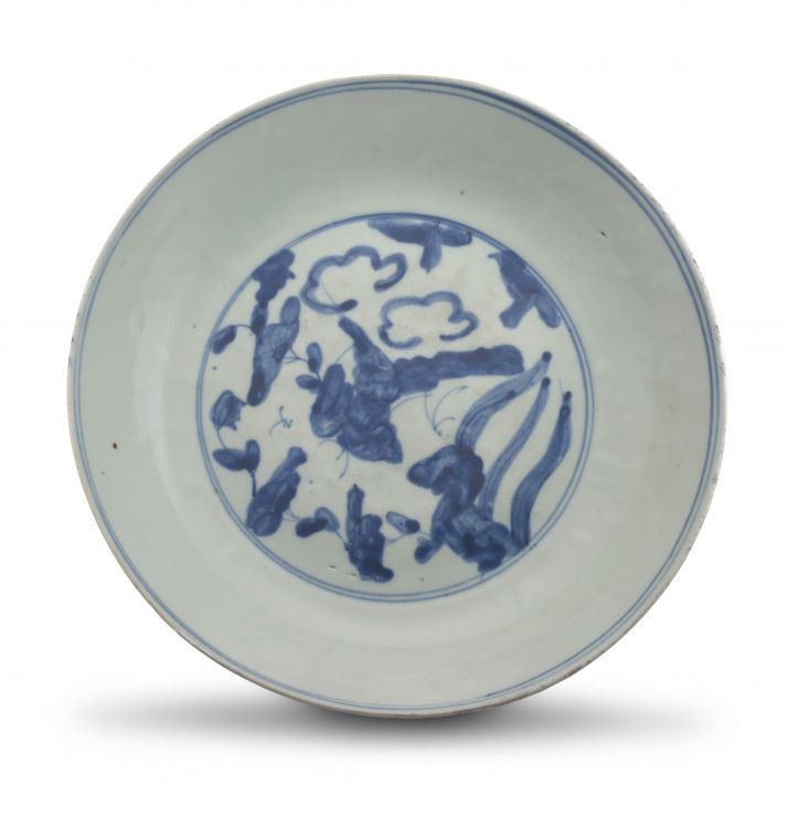A Chinese Provincial blue and white ‘Swatow’ Zhangzhou dish, 16th century