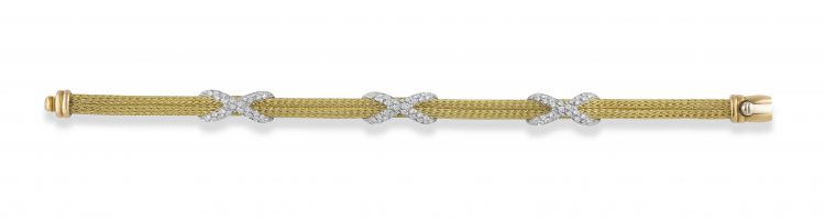 Italian diamond and 18ct gold bracelet