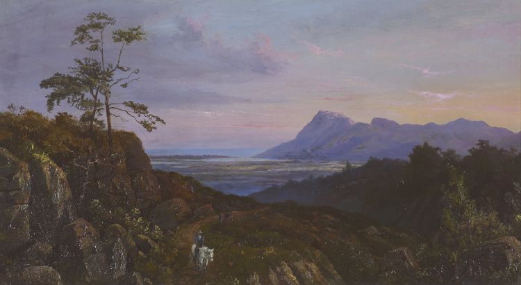 Abraham De Smidt; View from the Bridle Path up Table Mountain Looking towards Muizenberg and Land Valley