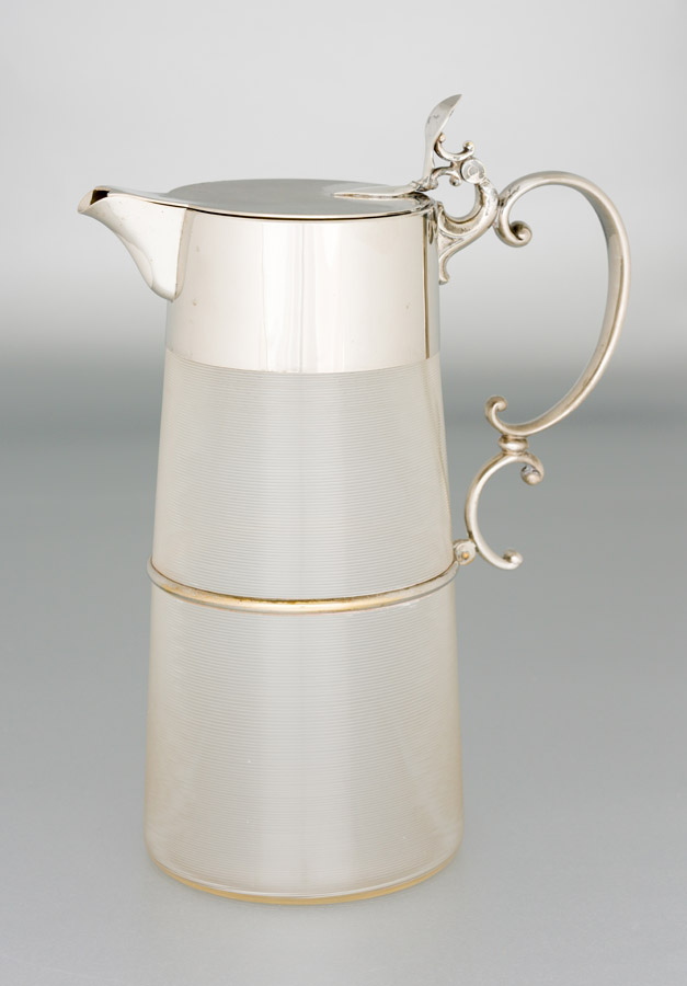 A WMF silver-plate and glass mounted water jug, late 19th/early 20th century