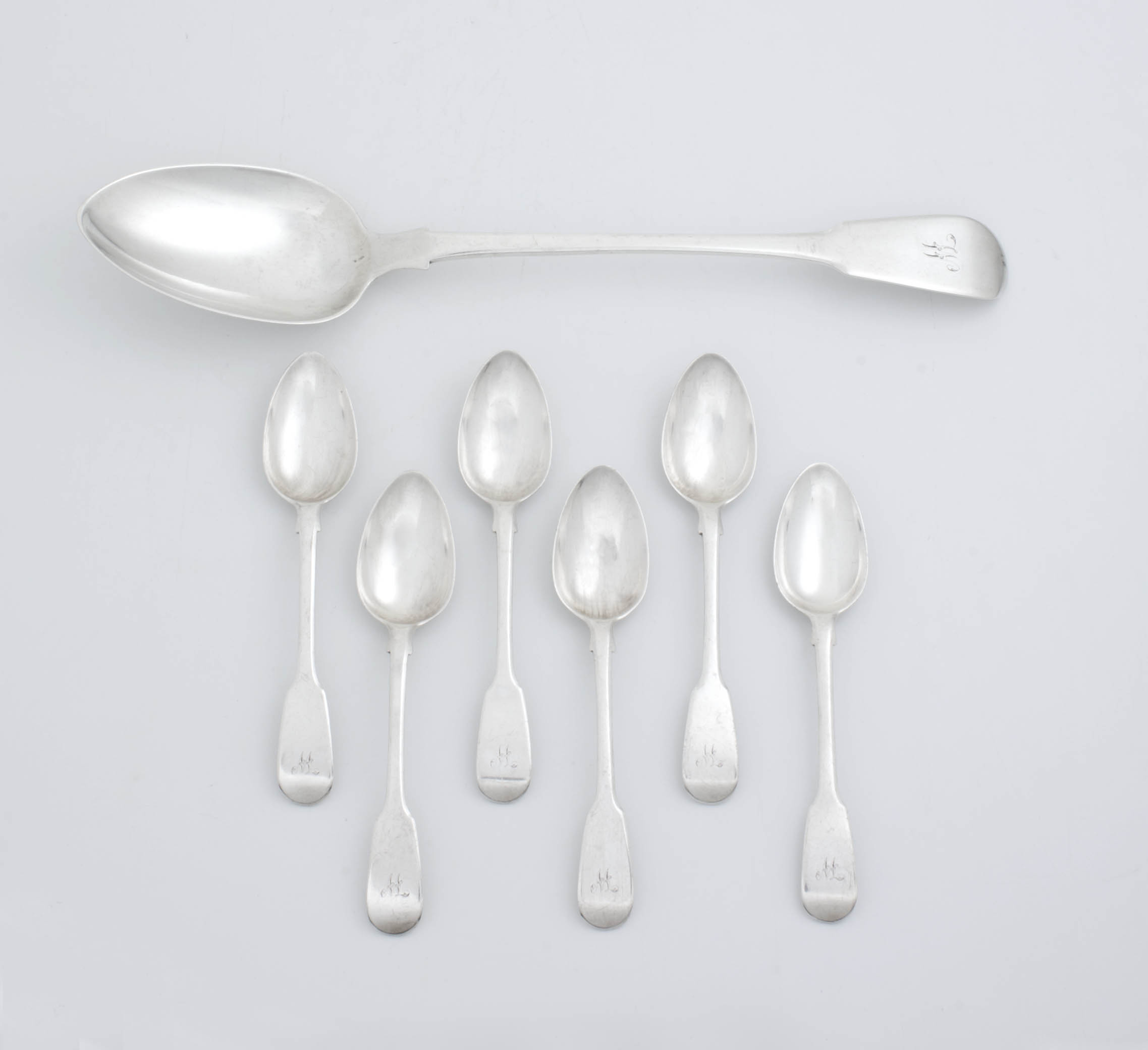 A George III silver Fiddle pattern basting spoon, Thomas Wilkes Barker, London, 1818