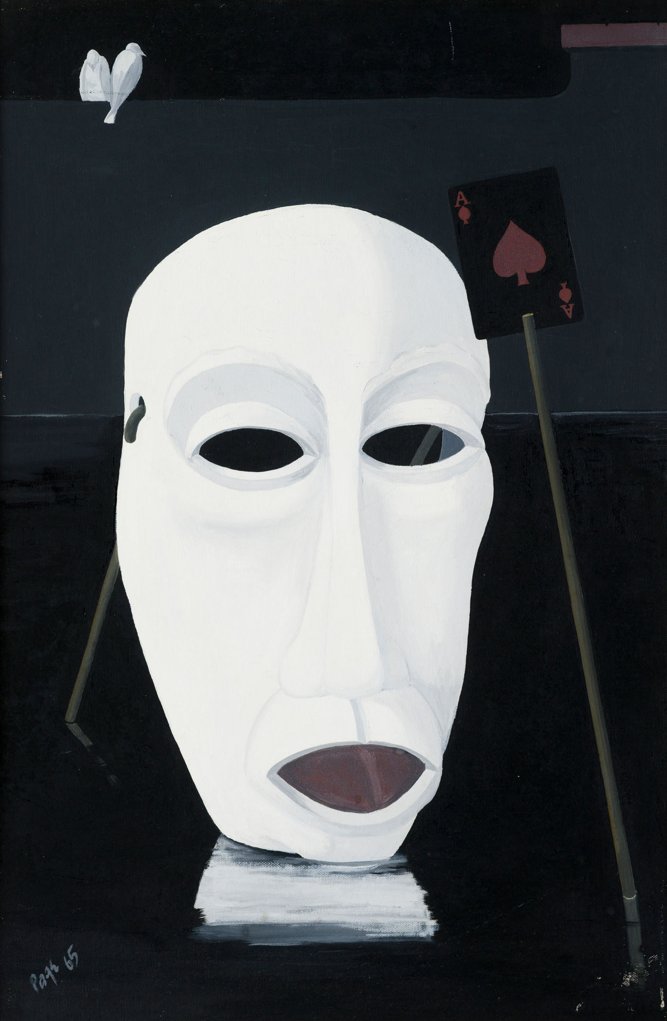 Fred Page; Mask and Playing Card