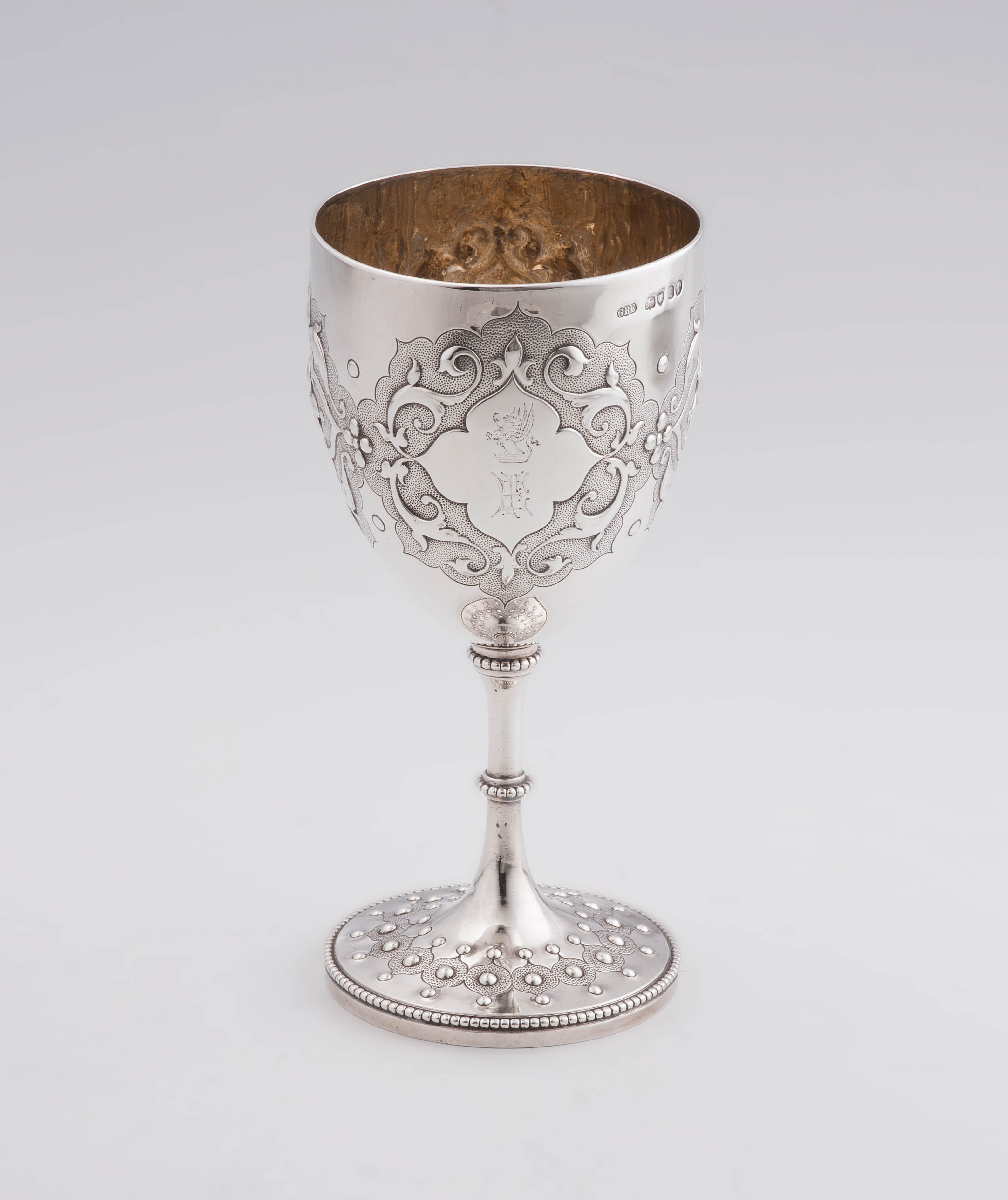 A Victorian silver chalice, George Richards Elkington, London, 1866 ...