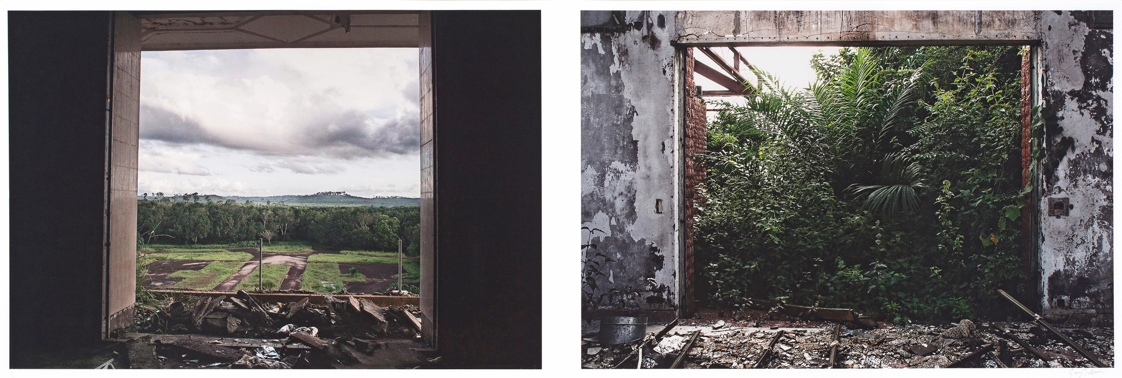 Guy Tillim; Leopold and Mobutu #8: the remains of Mobutu Sese Seko's palace at Gbadolite, diptych