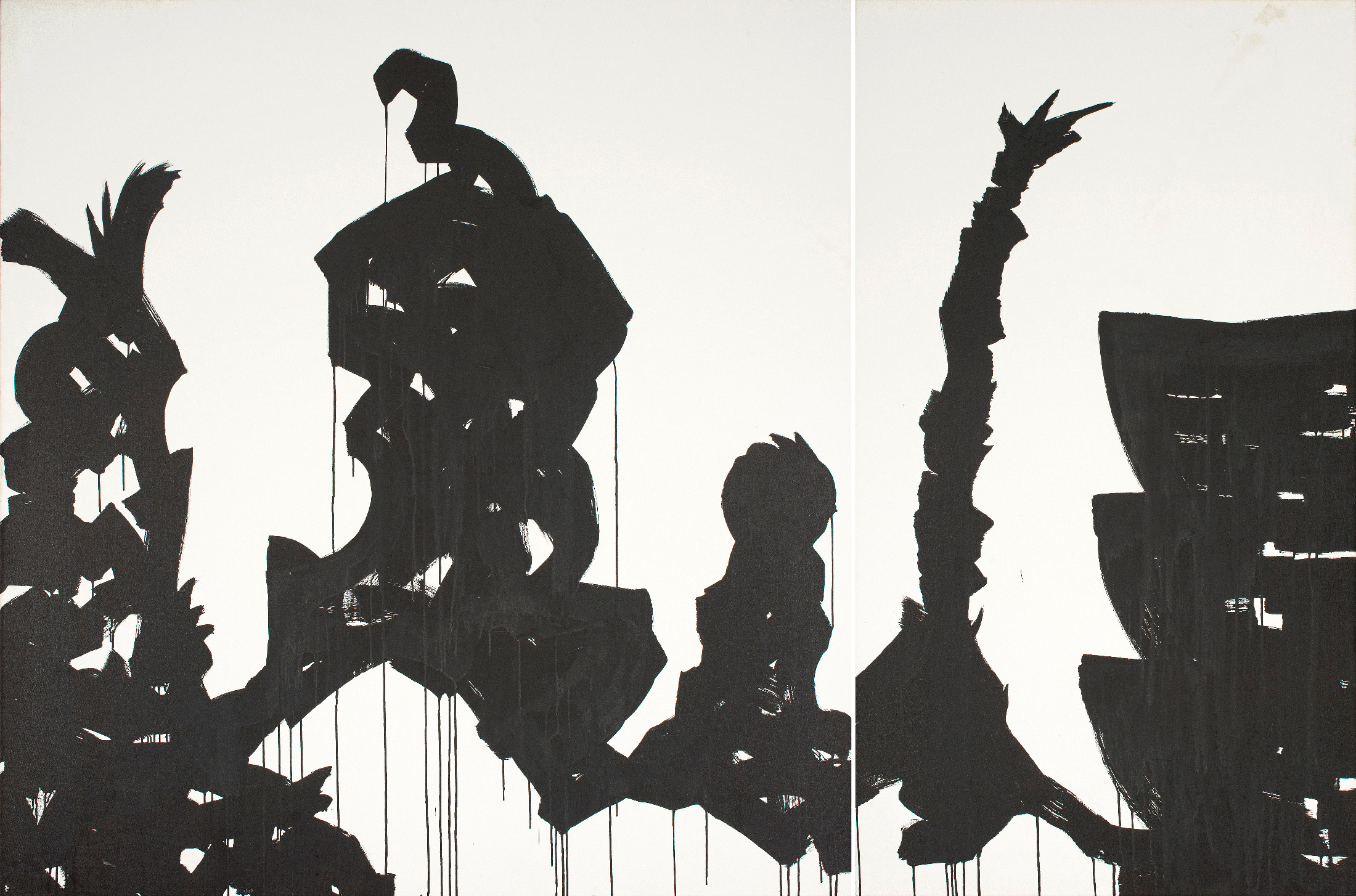 Marcus Neustetter; Shadow Scape - Smithsonian National Museum of African Art I - III, diptych