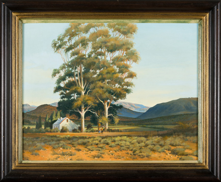 Farmhouse with Gumtrees by Alfred Gundersen | Strauss & Co