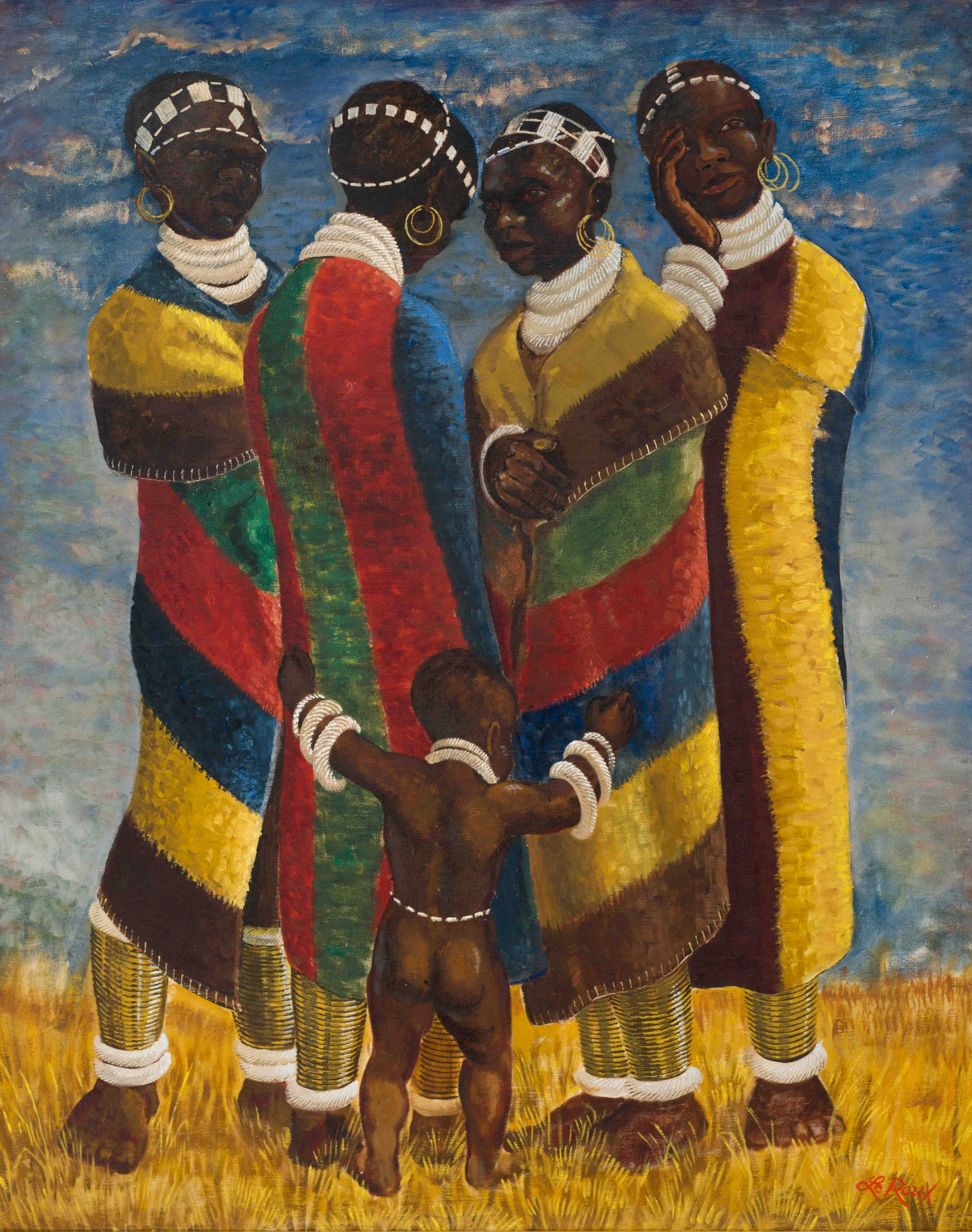 Le Roux Smith Le Roux; Four Ndebele Women