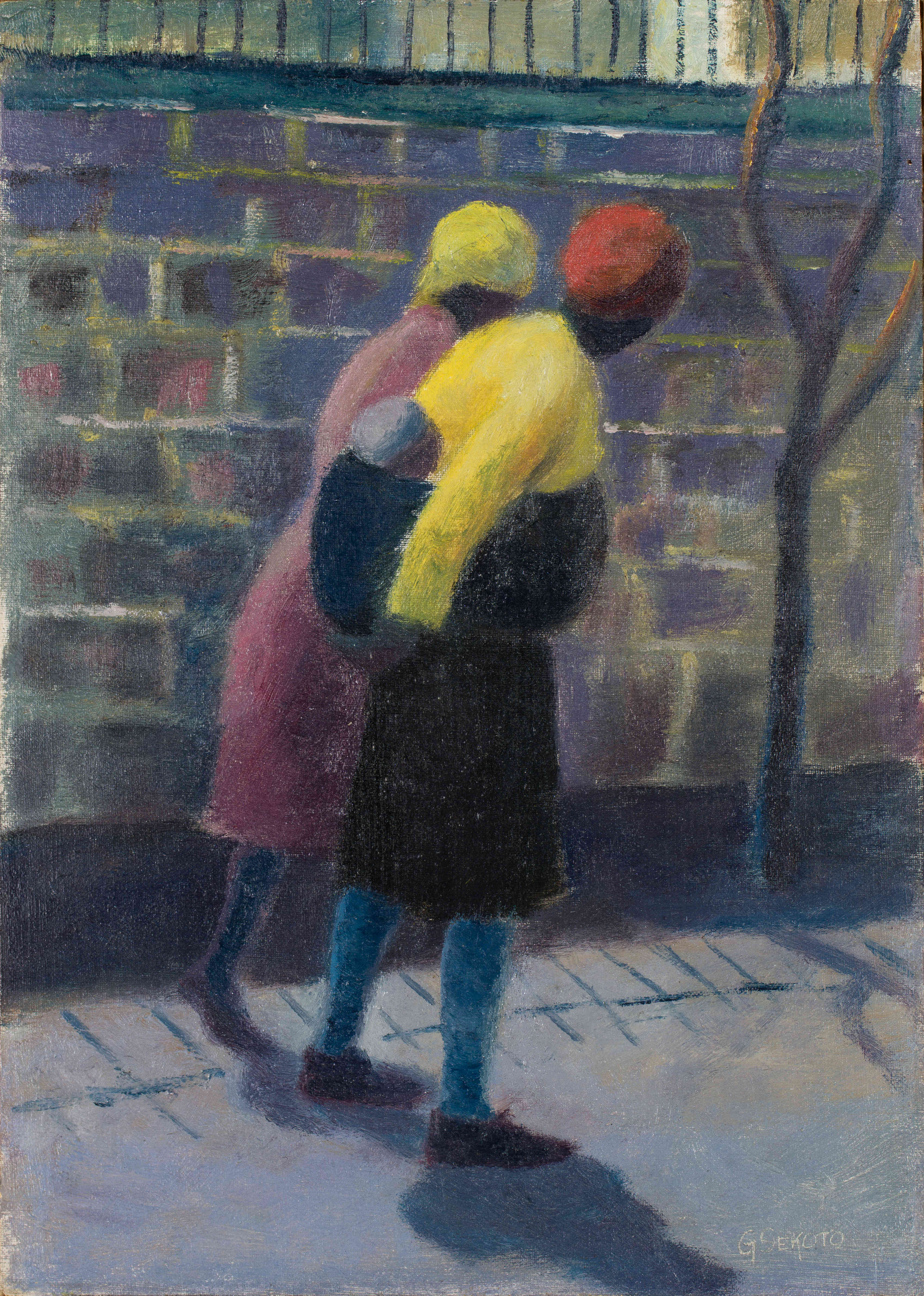 Gerard Sekoto; Women and Baby in the Street