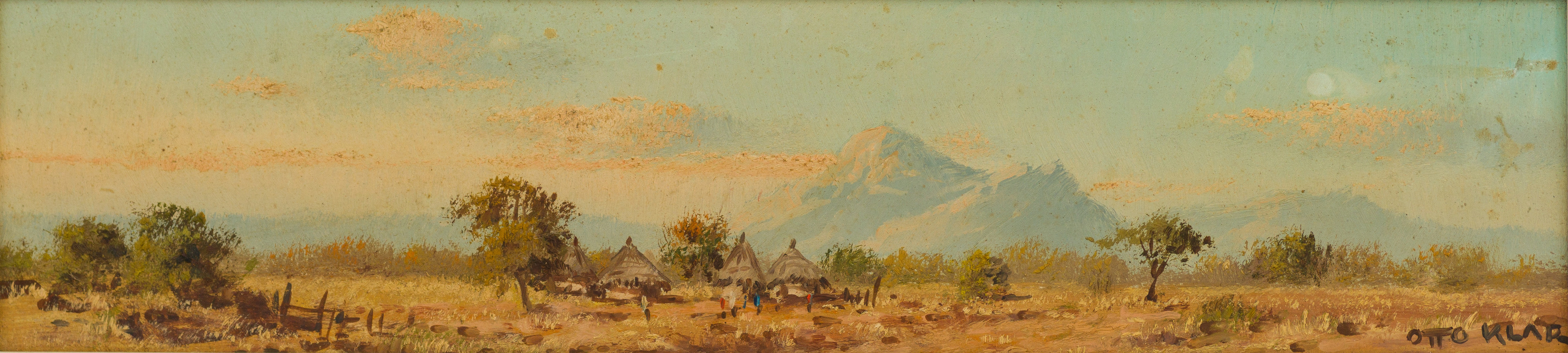 Otto Klar; Landscape with Huts