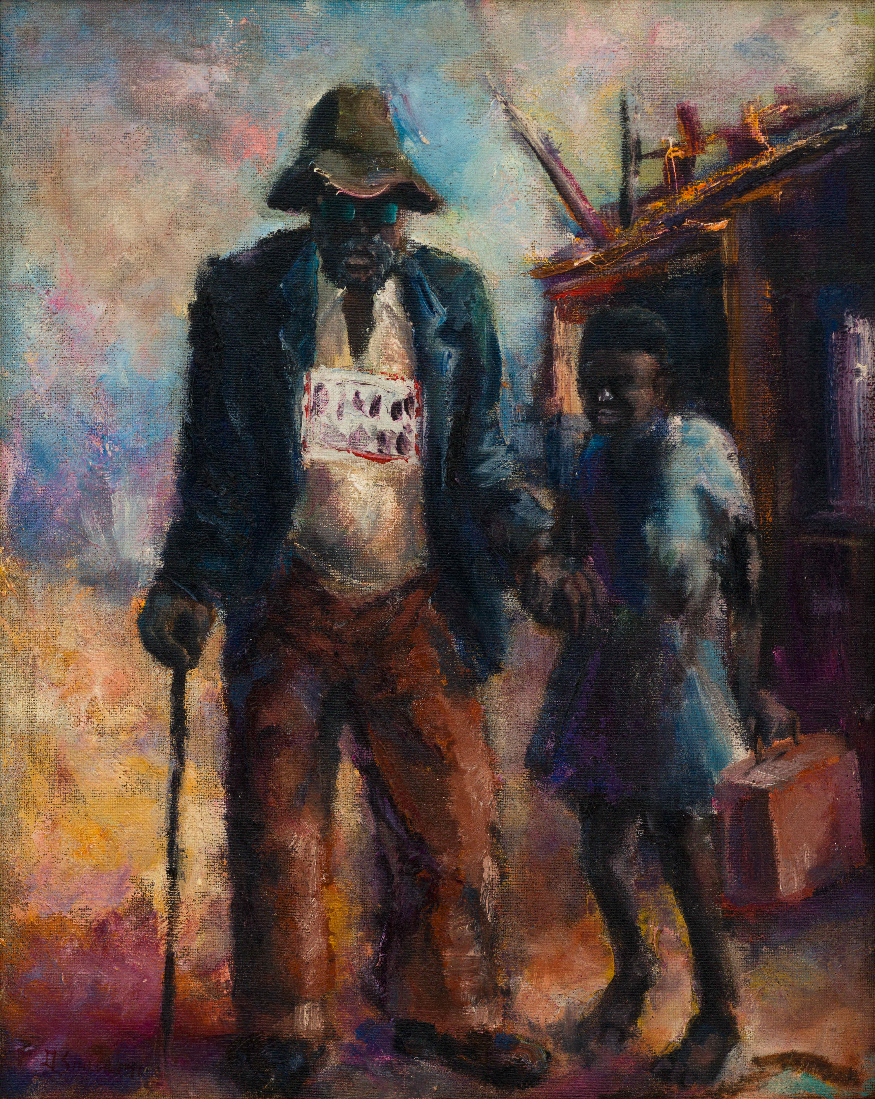 Durant Sihlali; Man and Girl Walking