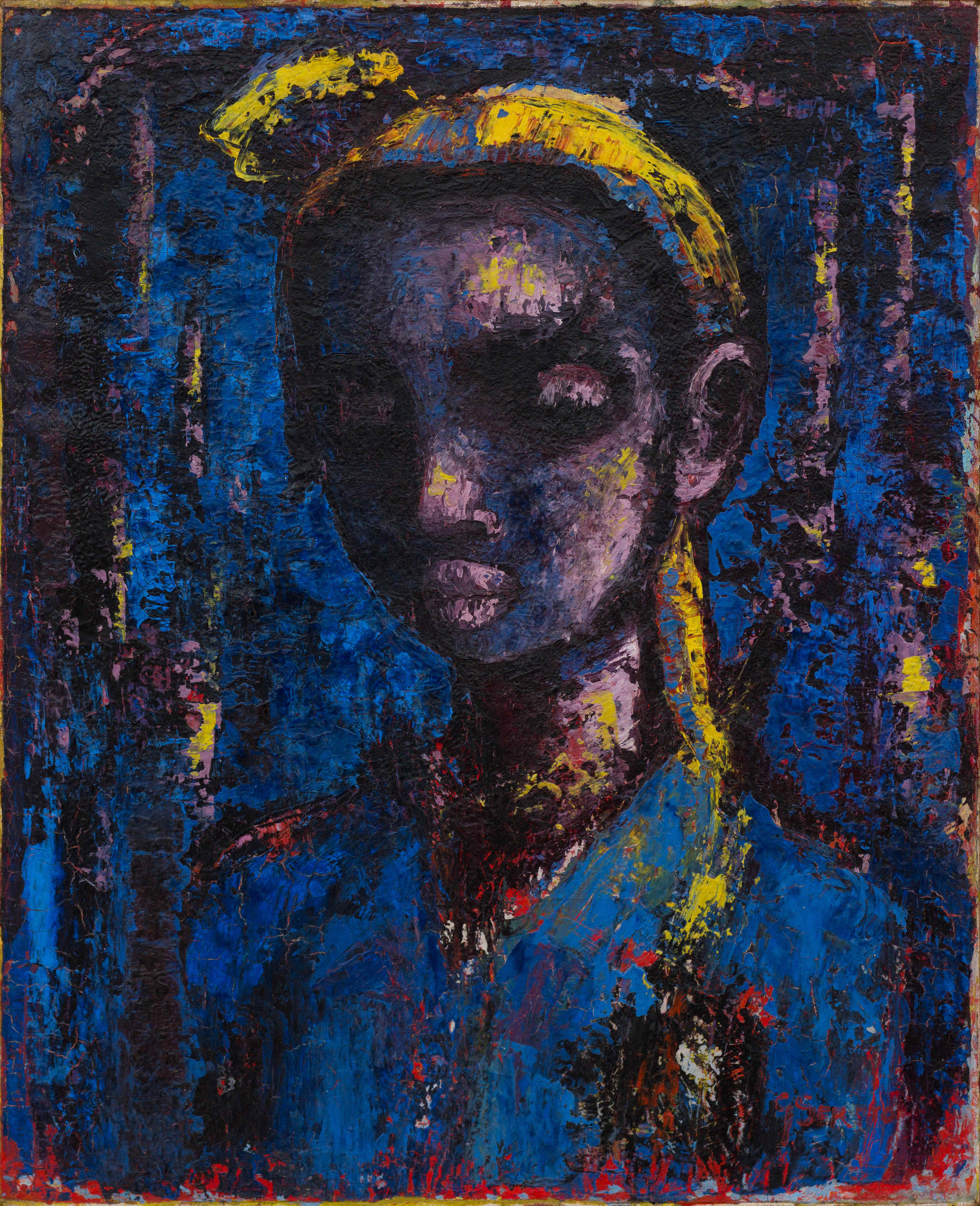 Gerard Sekoto; Portrait Bleu (Girl)