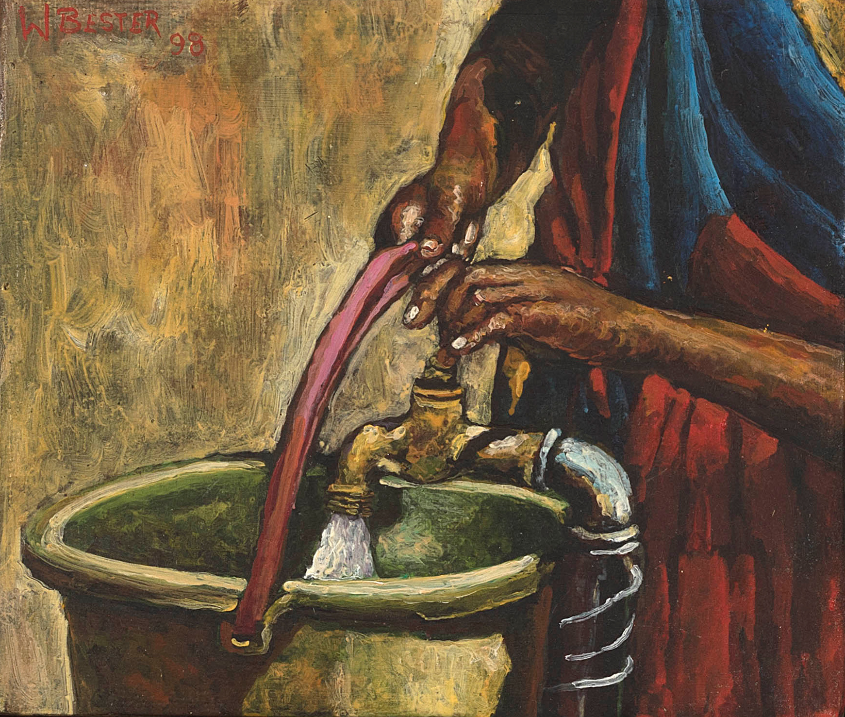 Willie Bester; Collecting Water