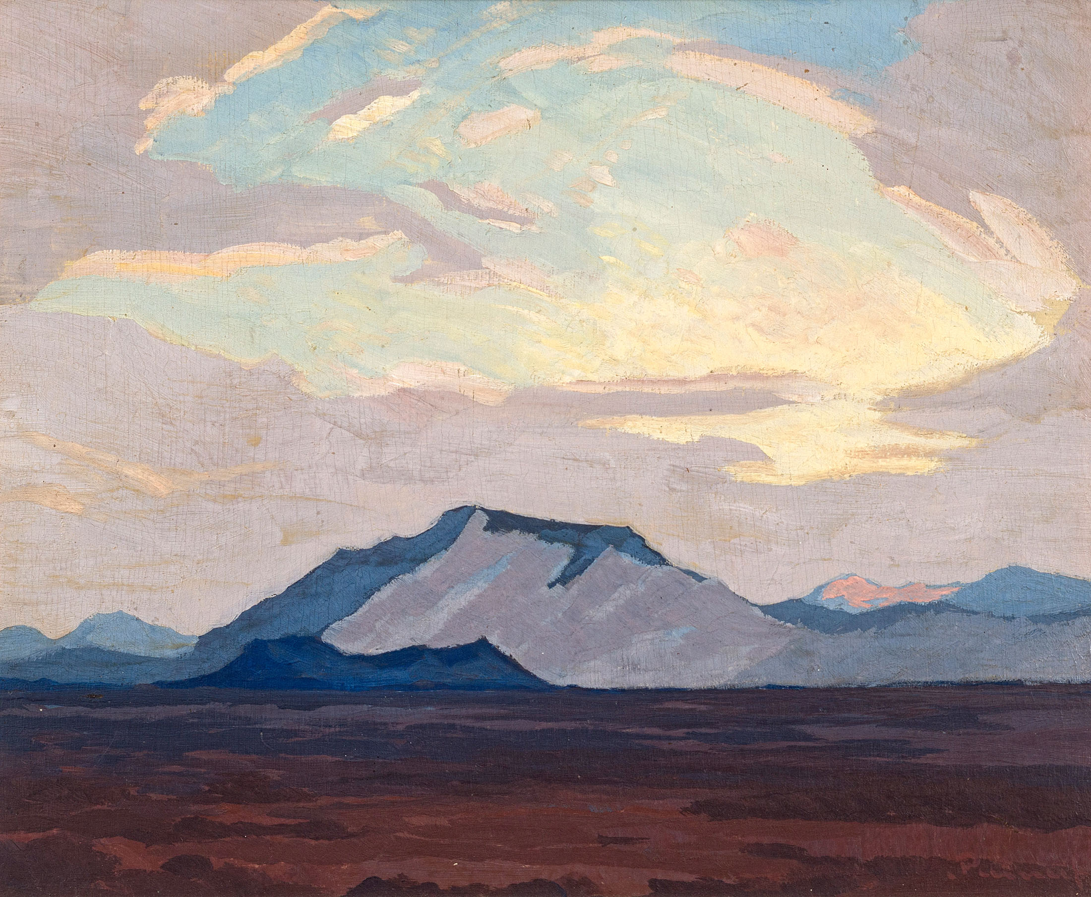 Jacob Hendrik Pierneef; Landscape with Mountains