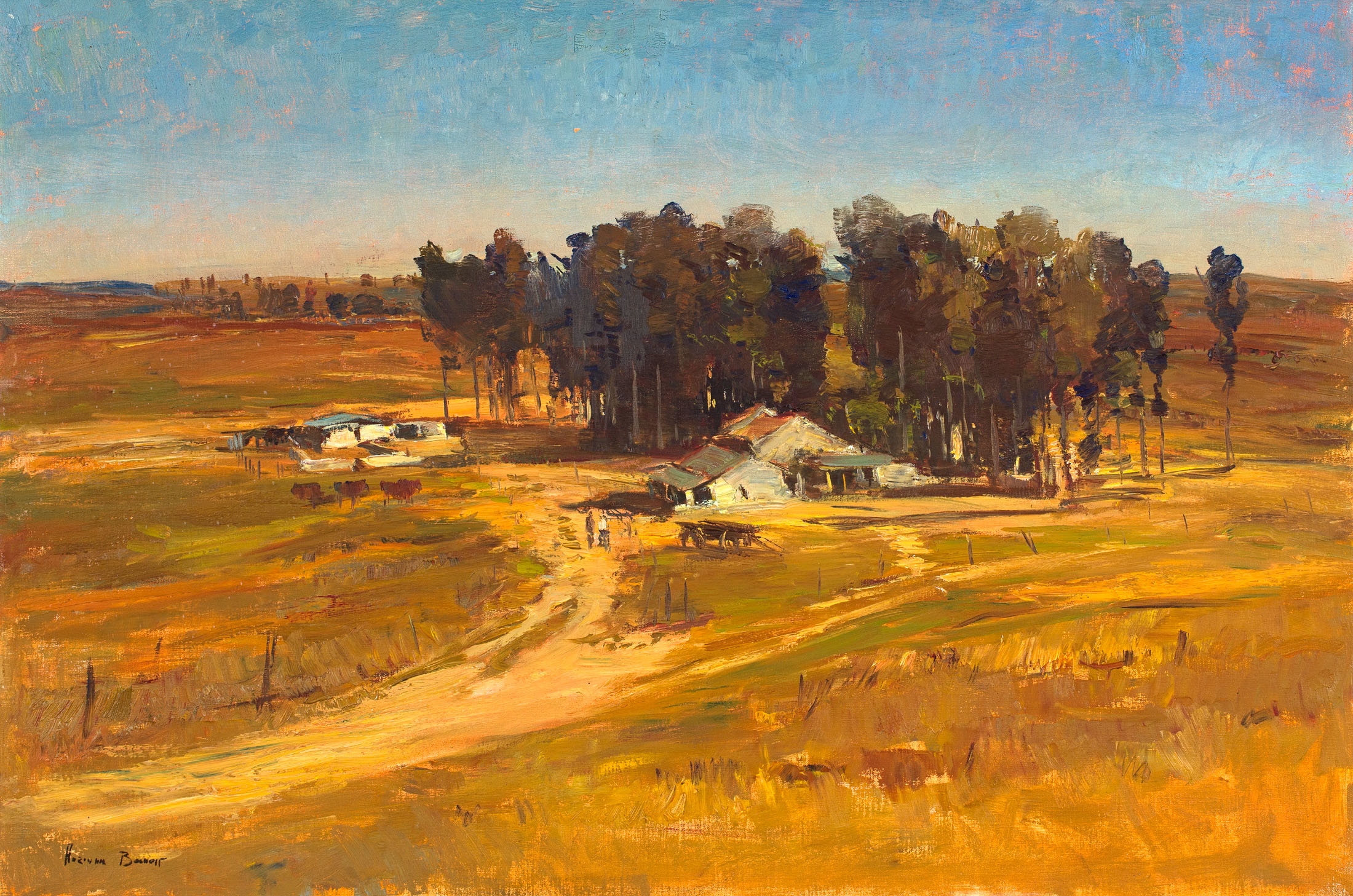 Adriaan Boshoff; Landscape with Farmhouse