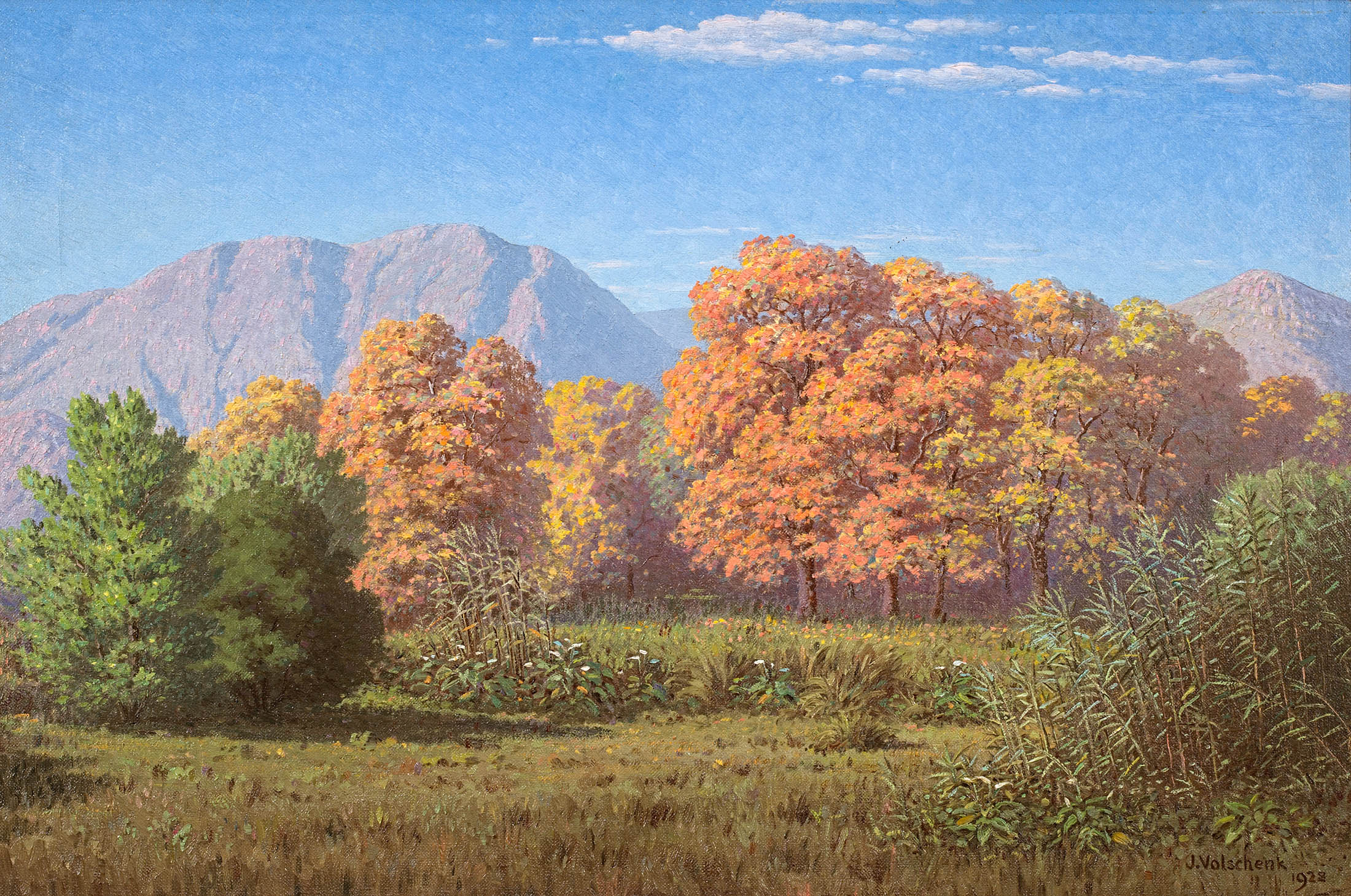 Jan Ernst Abraham Volschenk; Autumn: Pear Trees (Phizantfontein, Riversdale)