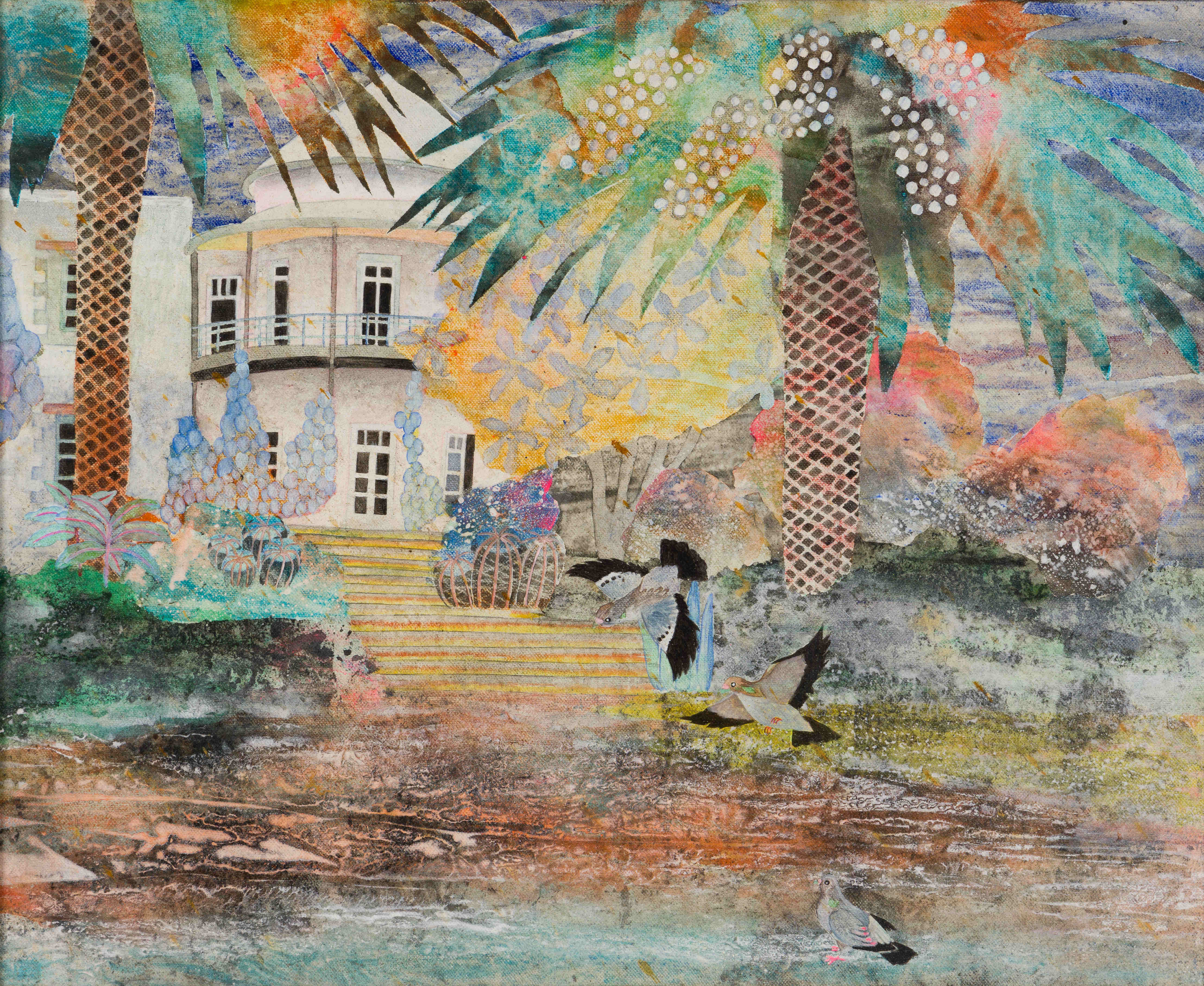 Catherine Paynter; Grahamstown Mansion and Rock Pigeons