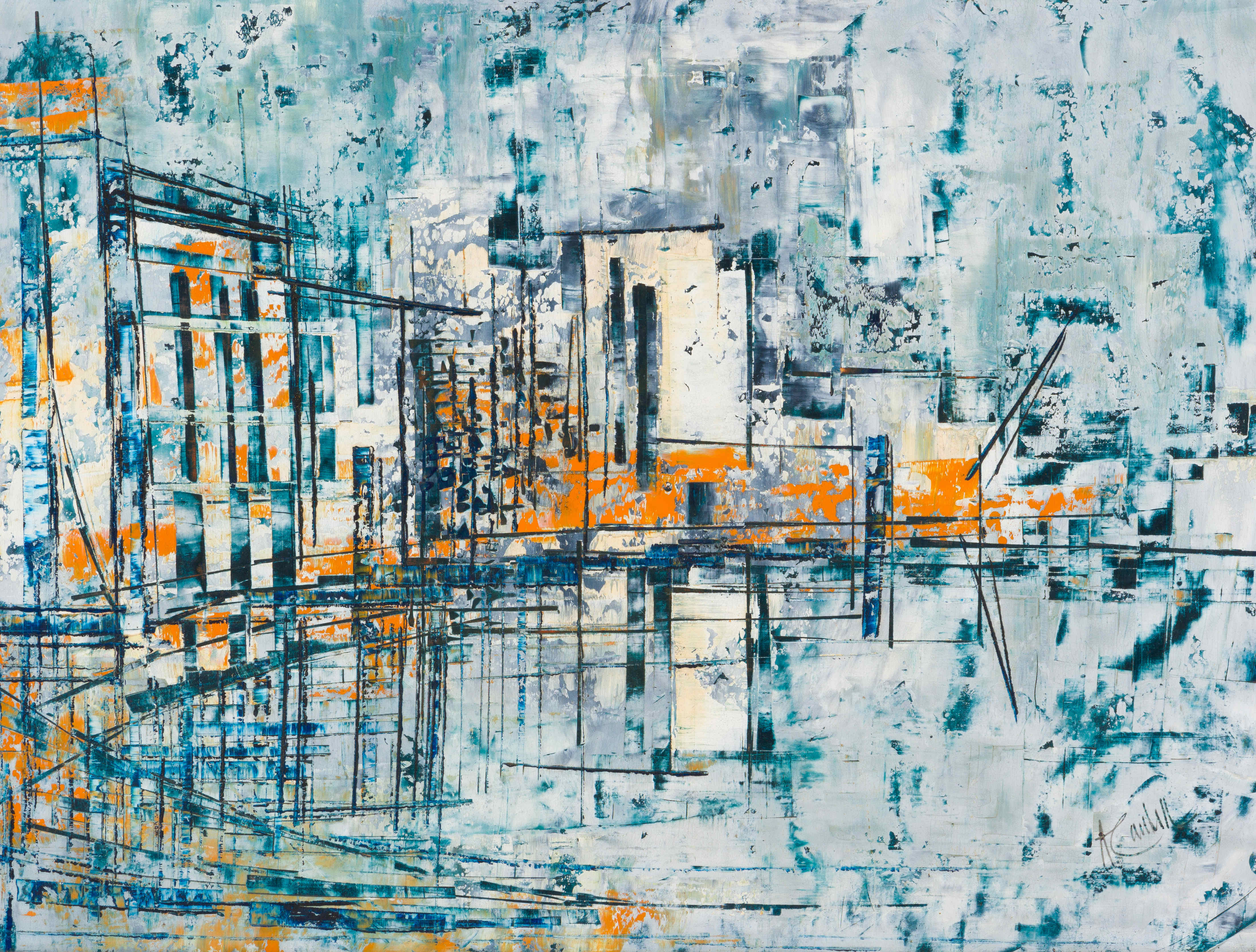 Arthur Edward Cantrell; Abstract Urban Scene