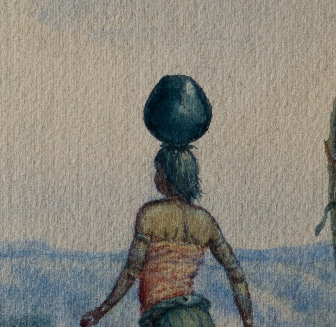 Gerard Bhengu; Woman Carrying Water Pot