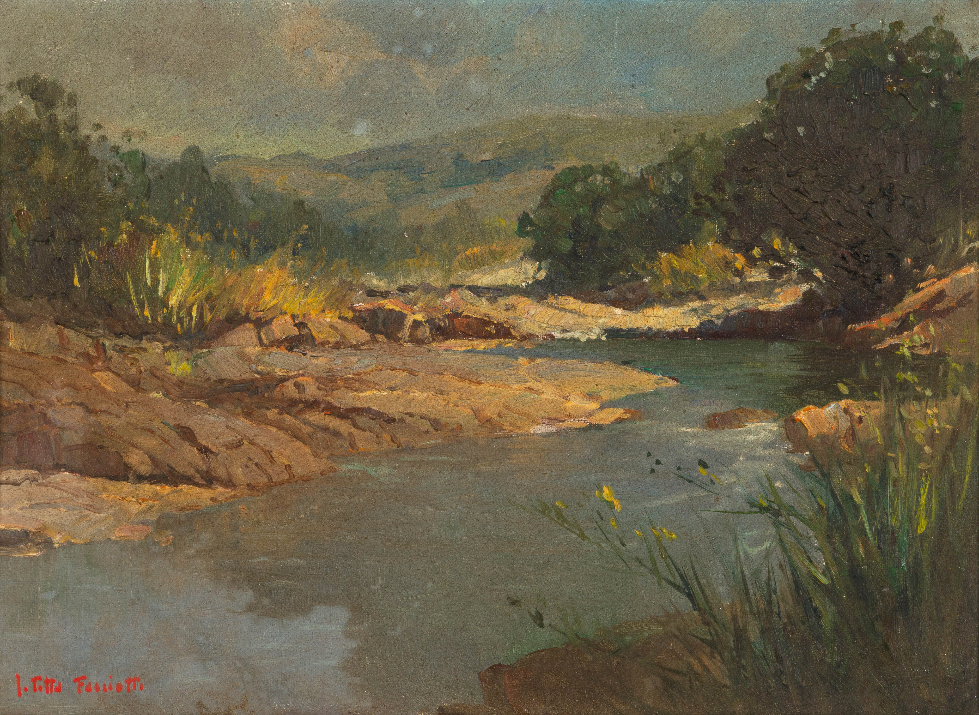 Titta Fasciotti; Landscape with River Bend