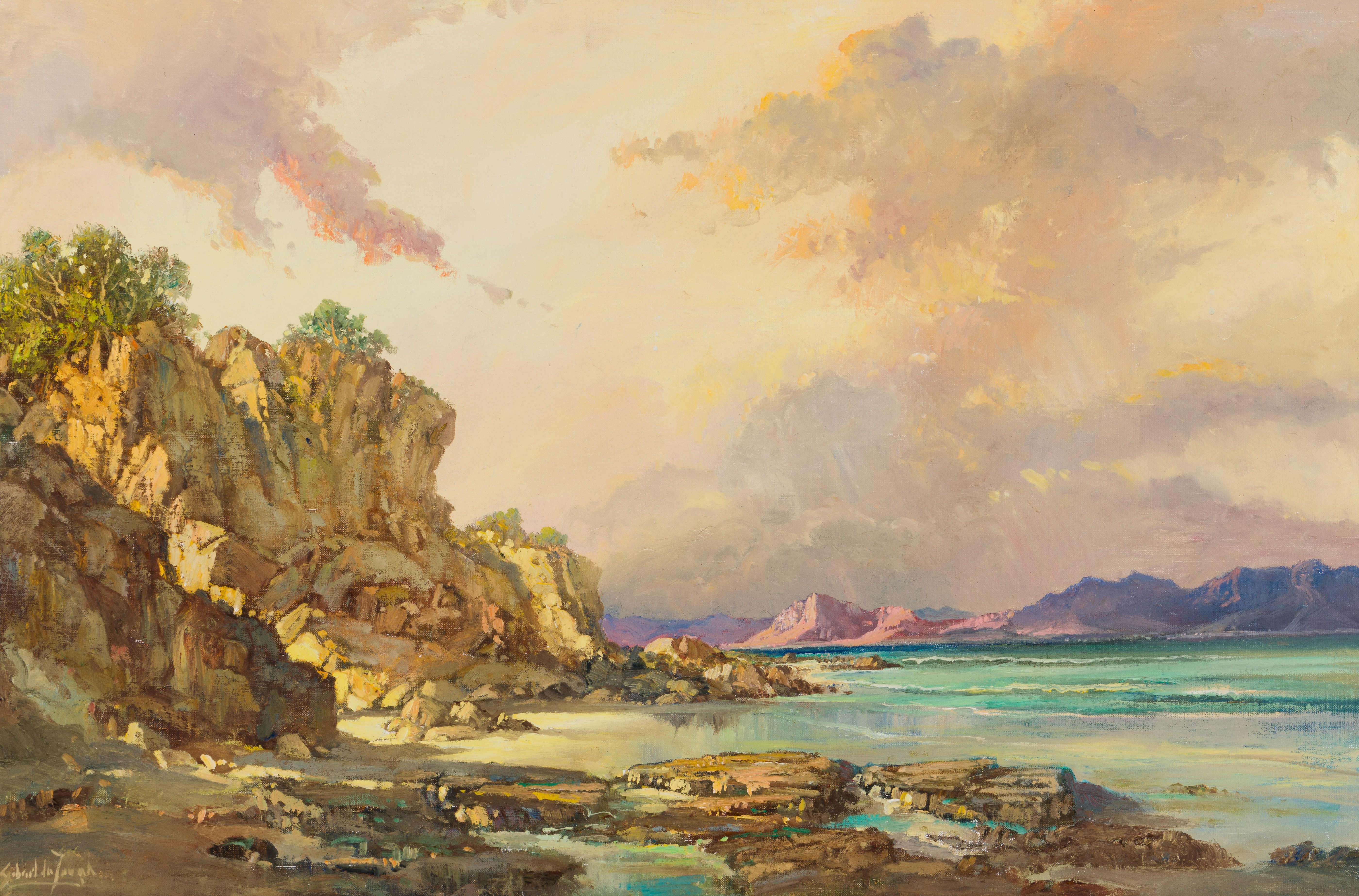 Gabriel de Jongh; Coastal Scene