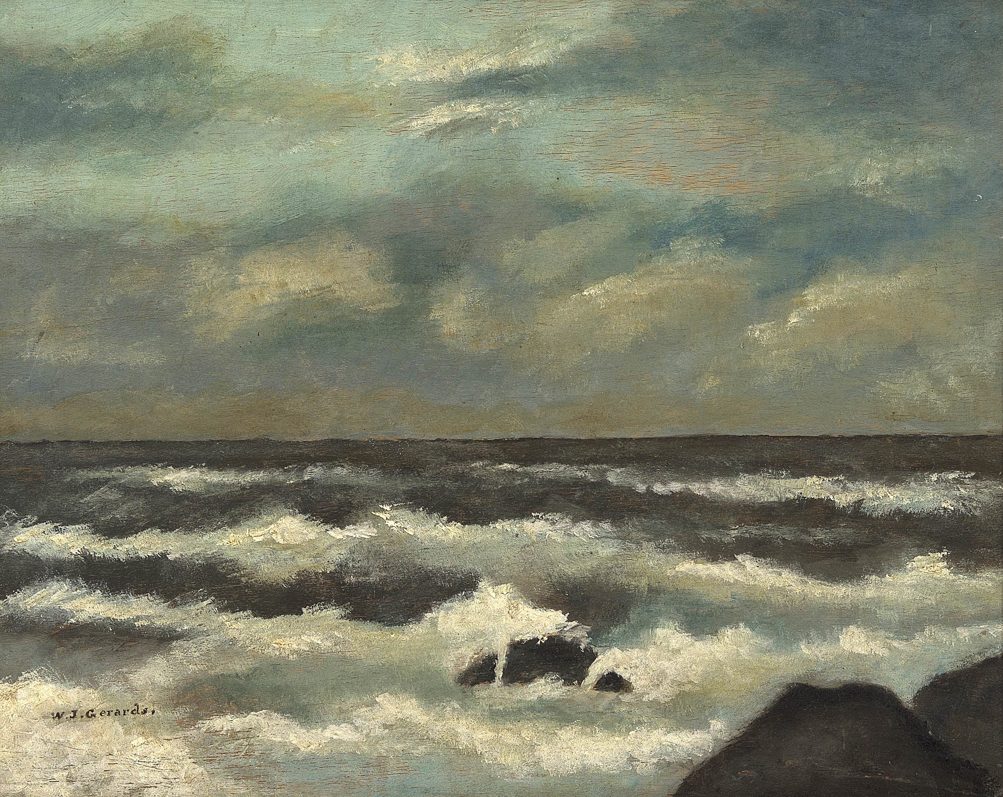 South African School 20th Century; Seascape