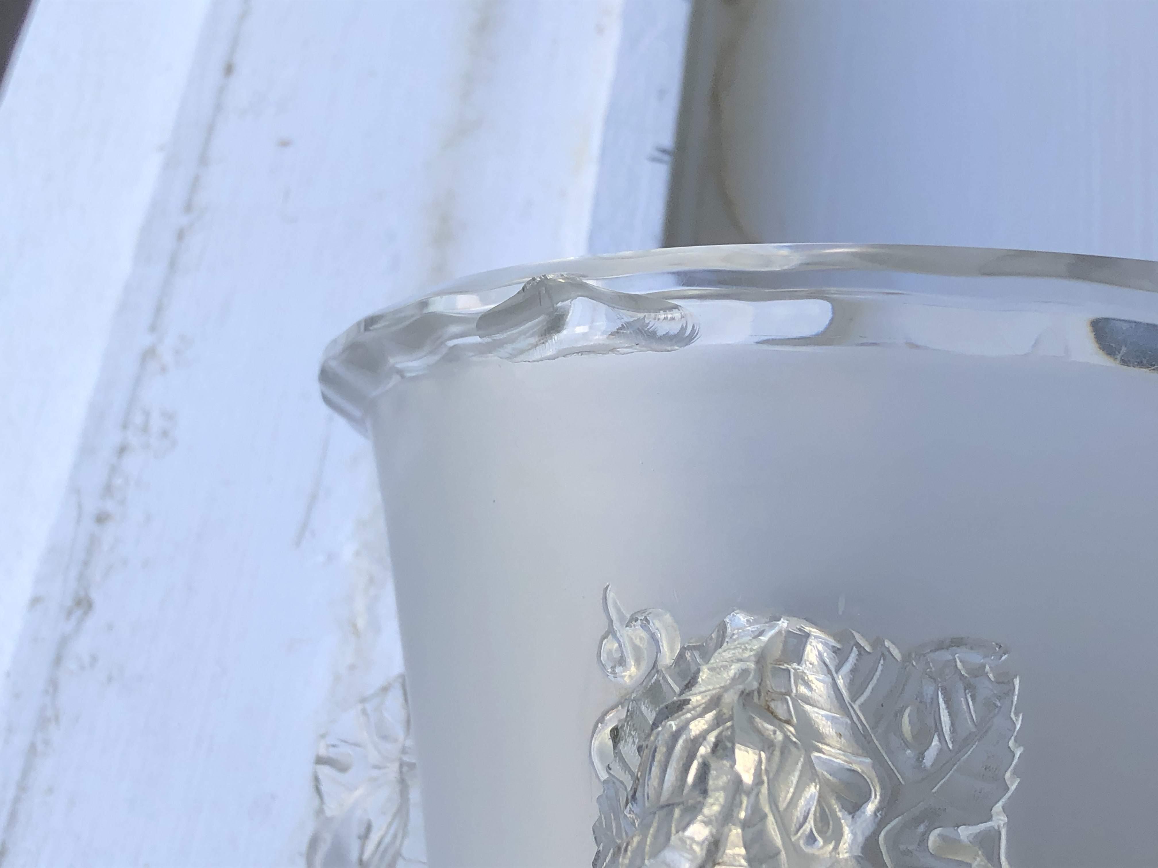 A René Lalique model no. 10 - 939 frosted and clear 'Saint -Émilion' glass vase designed 11 December 1942