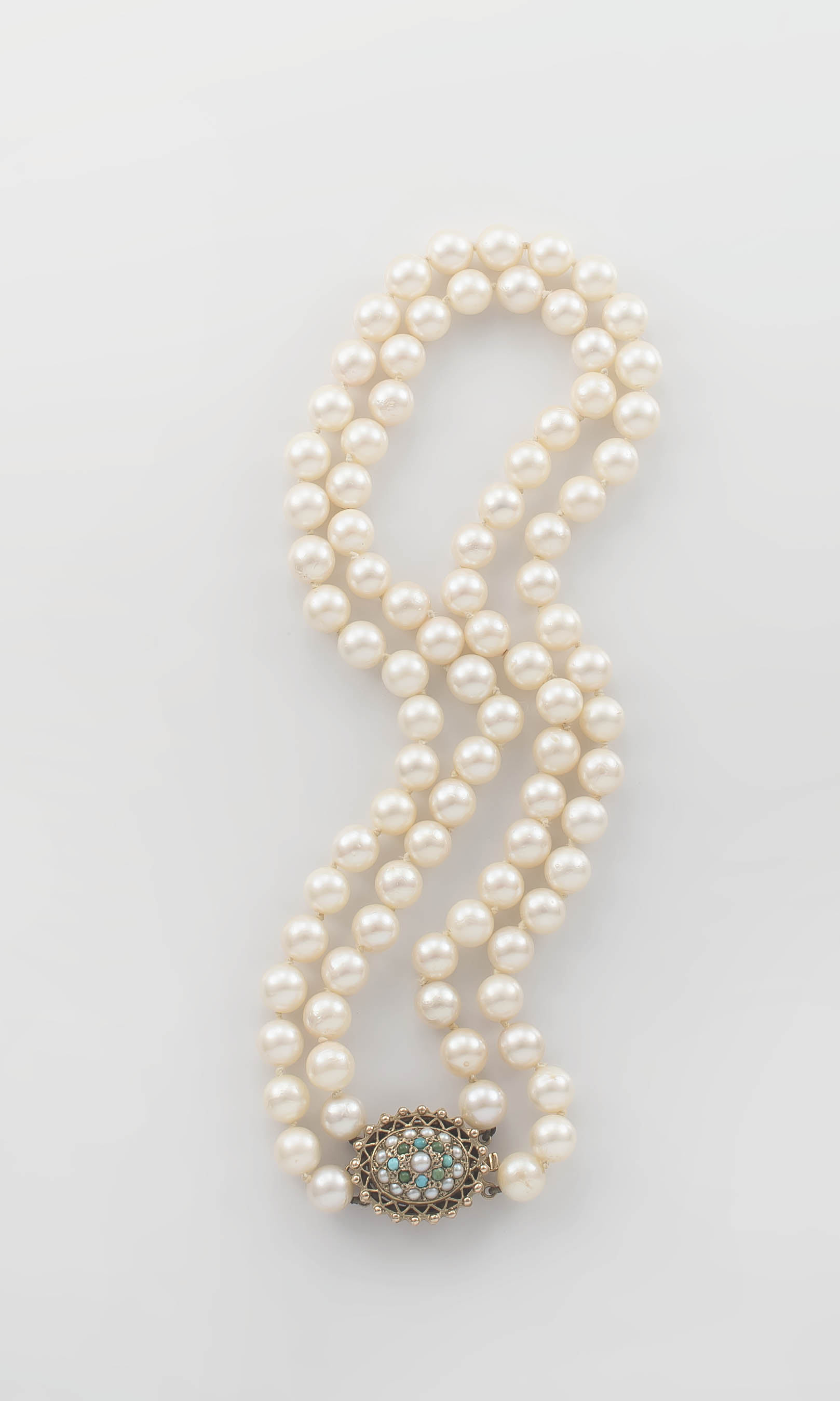 Double-row cultured pearl necklace | Strauss & Co