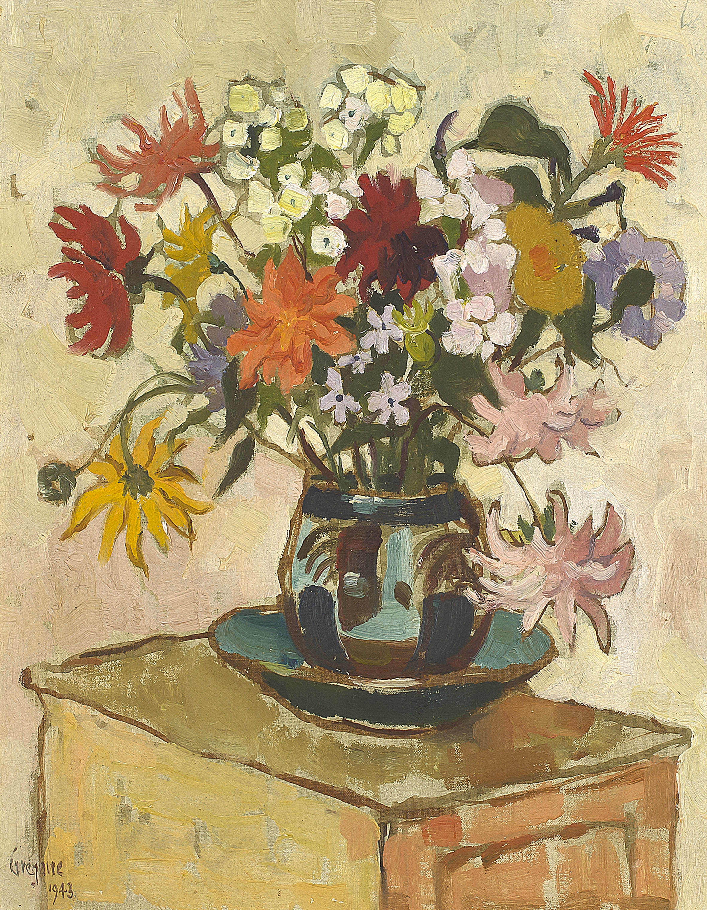 Gregoire Boonzaier; Spring Flowers in a Vase
