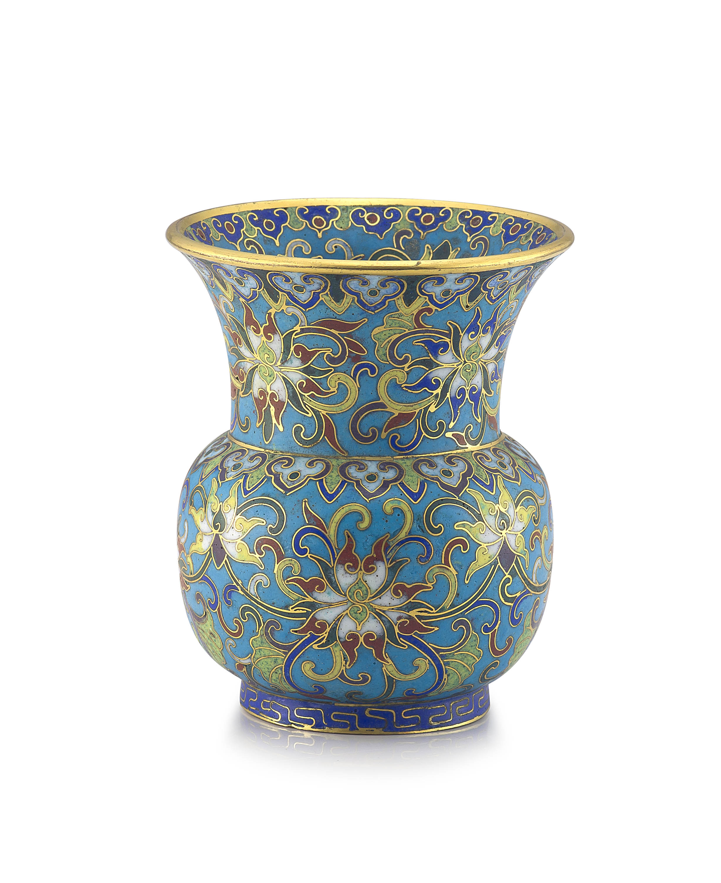 A Chinese cloisonné baluster vase, Qing Dynasty, late 19th century