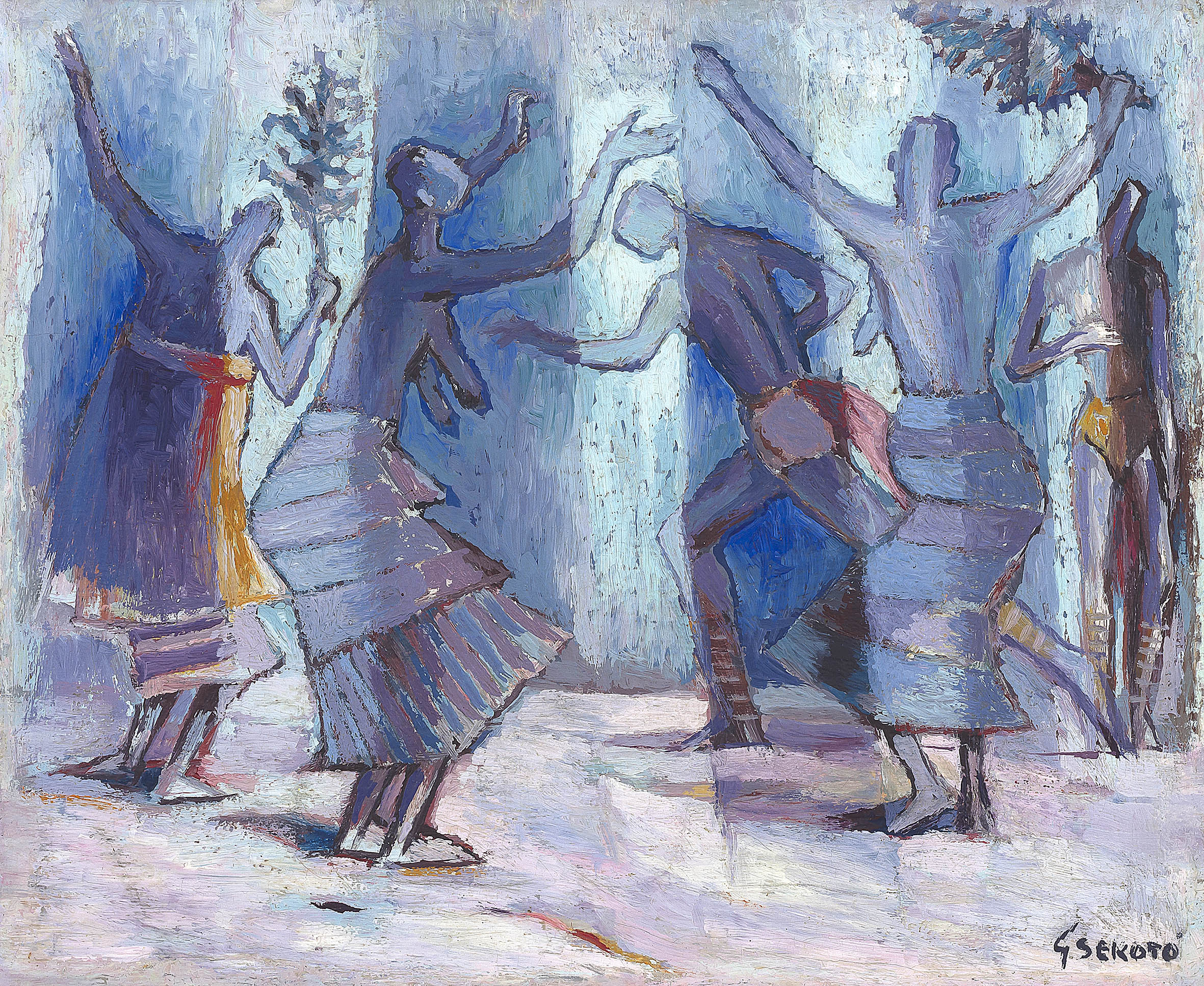 Gerard Sekoto; Dancing Figures, Casamance, Senegal