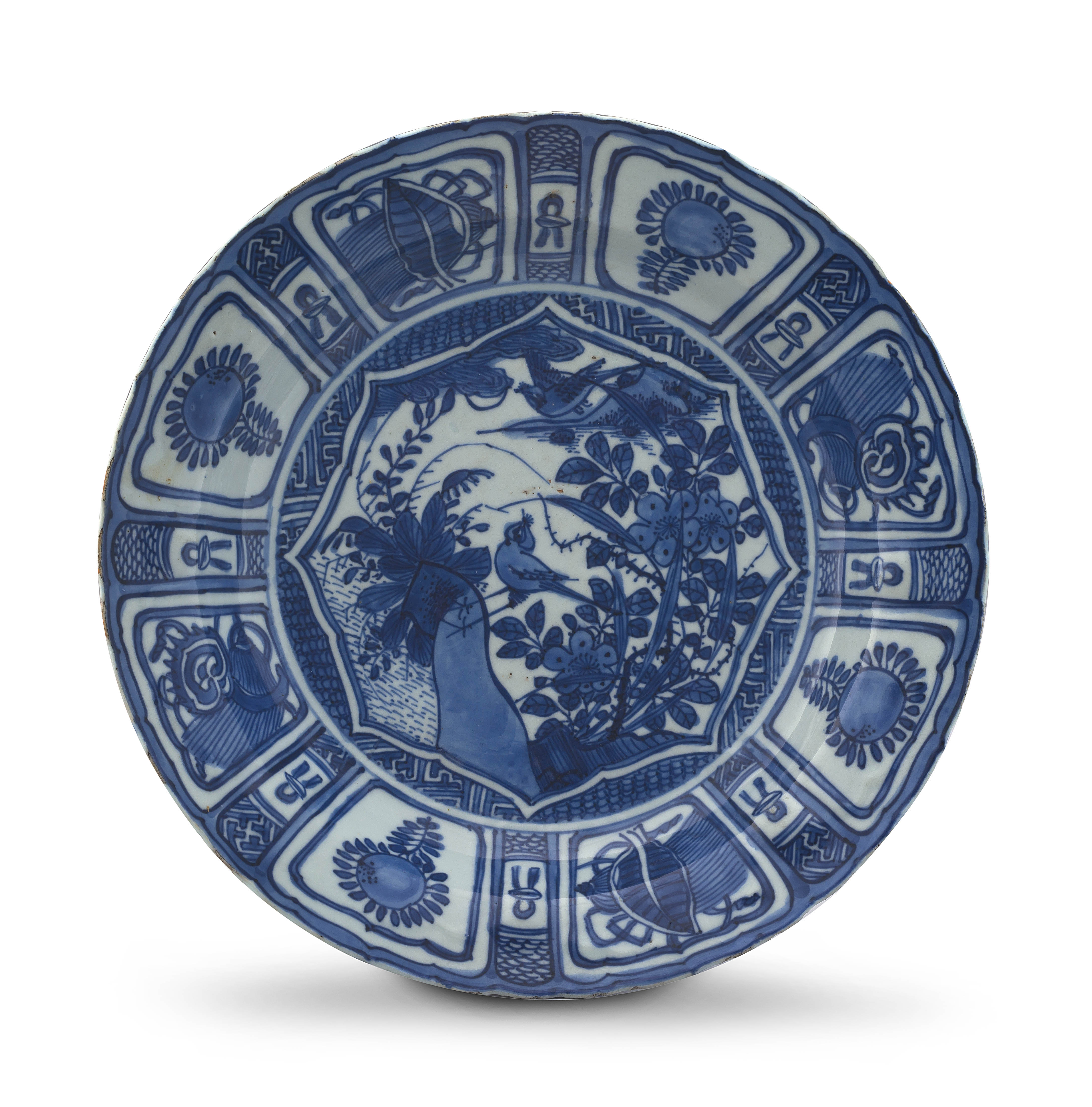 A Chinese blue and white 'Kraak' dish, Ming Dynasty, Wanli period, 1573-1619