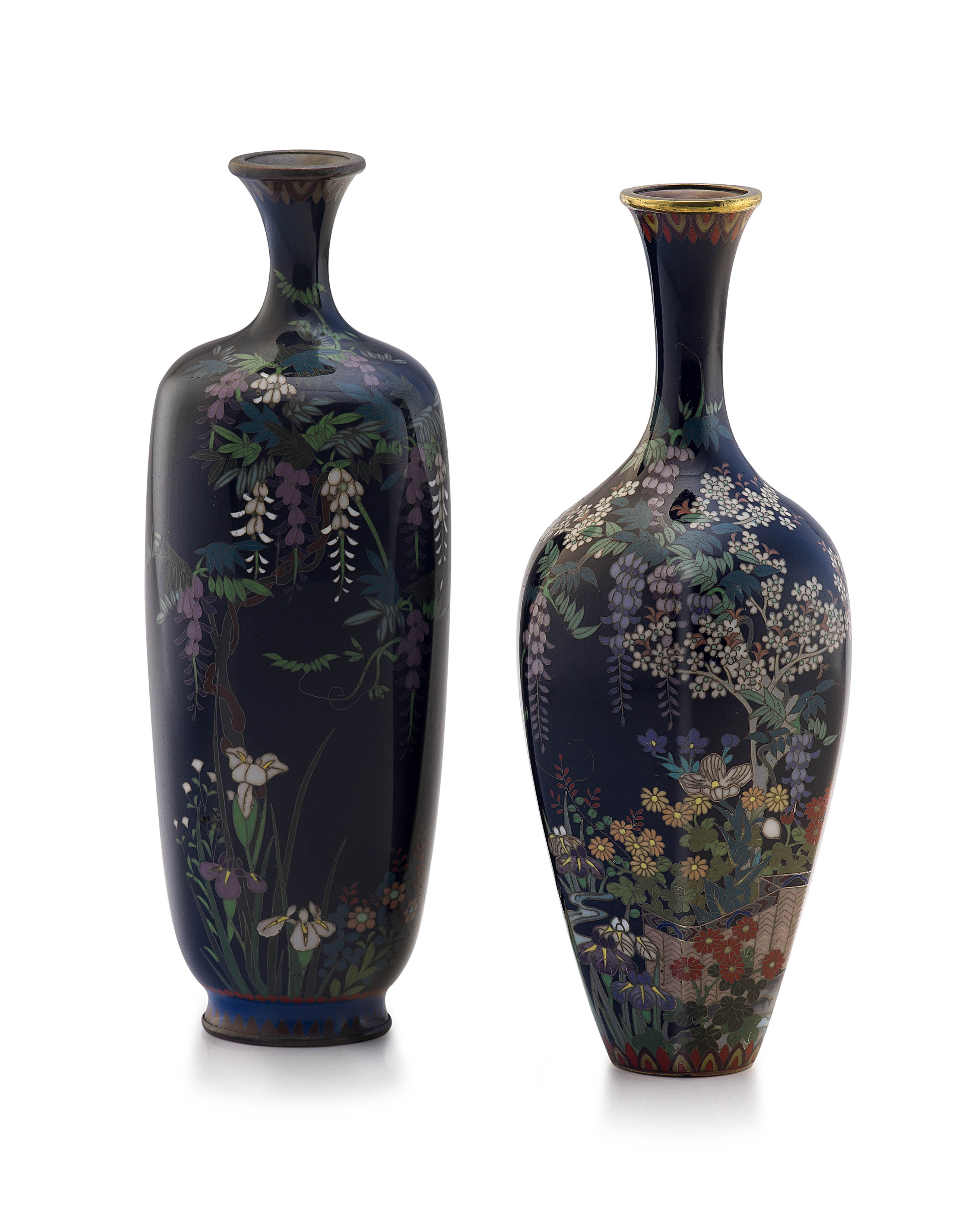 A Japanese cloisonné enamel vase, Ota Kichisaburo, Meiji period, 1868-1912