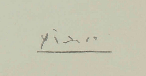 Pablo Picasso; Raphaël et la Fornarina. VII: Le Pape est là, assis (Bloch 1782)