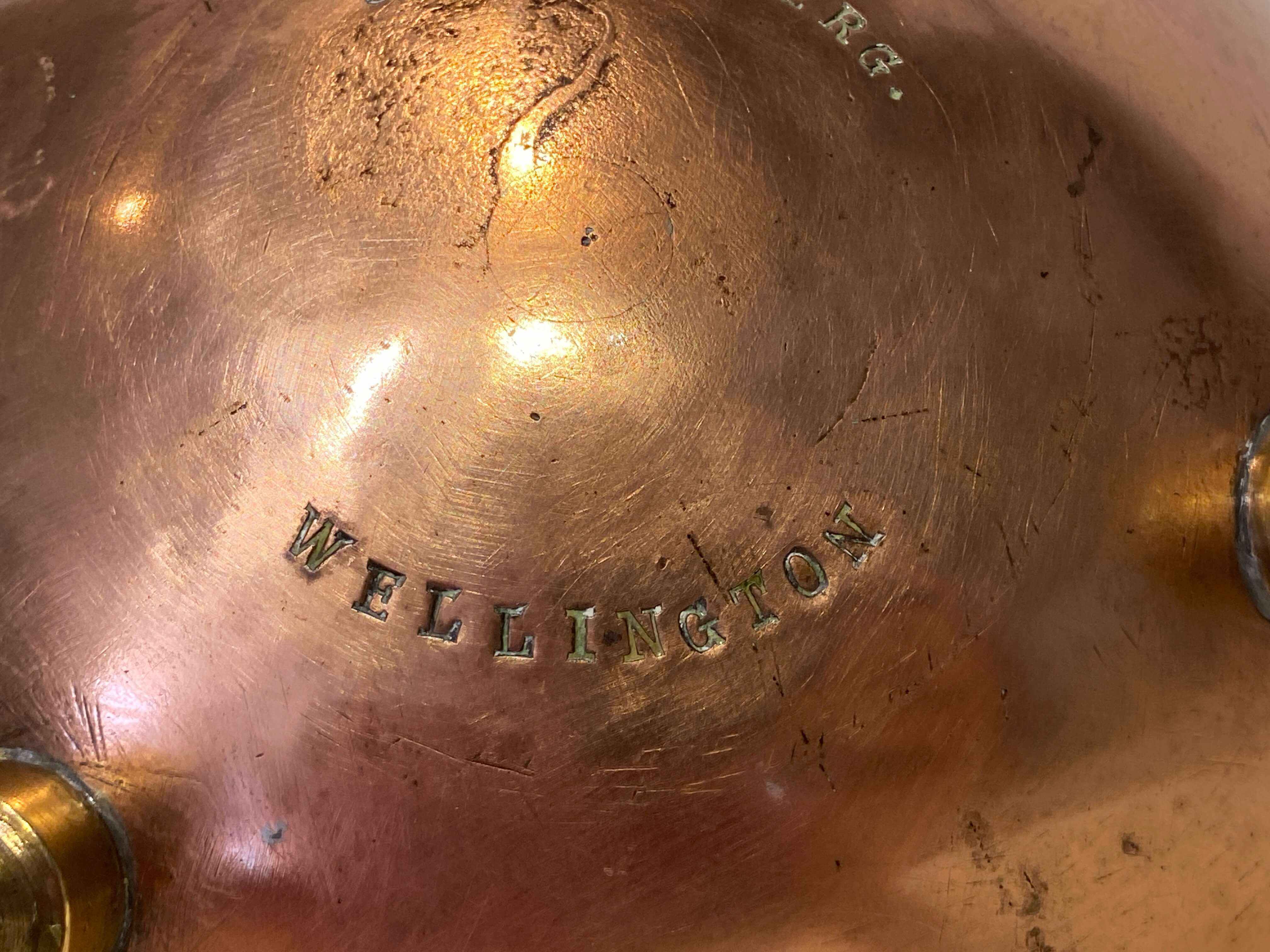 A Cape copper and brass bowl, Johannes Marthinus Woudberg (IV), Wellington, 20th century