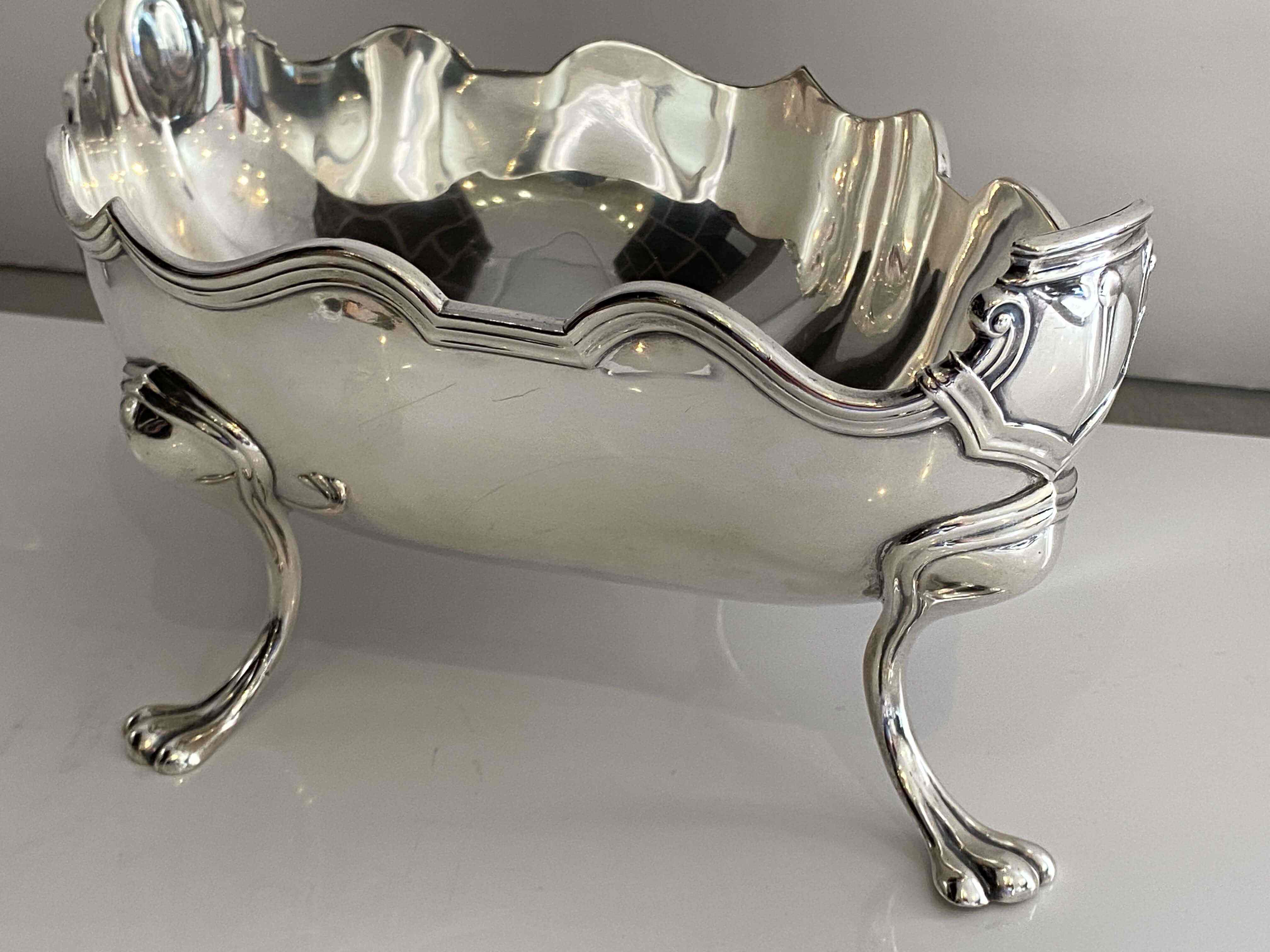 An Edward VII silver bowl, maker's mark worn, London, 1908